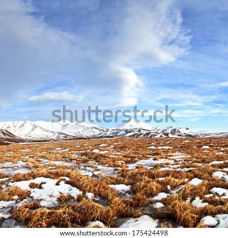 Wintry landscape from Iceland