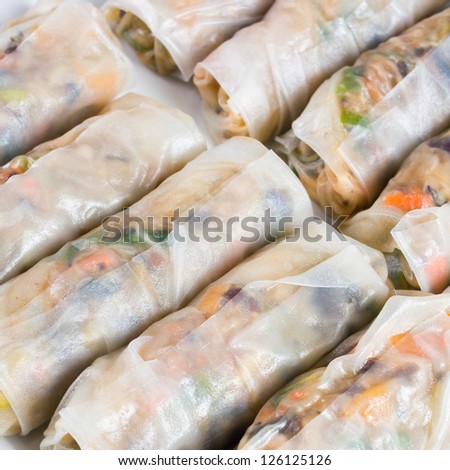 Chinese Traditional Spring rolls food