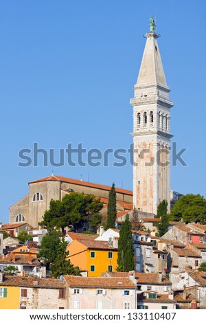 architecture of Rovinj, Croatia. Istria touristic attraction