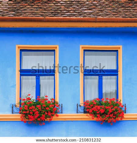 Windows and shutters, close up