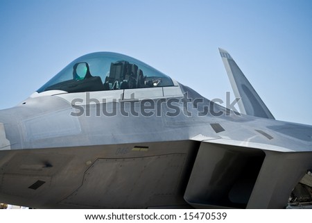 a Lockheed Martin/Boeing F-22 Raptor fighter plane
