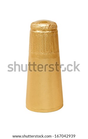 Gold capsule for a champagne bottle