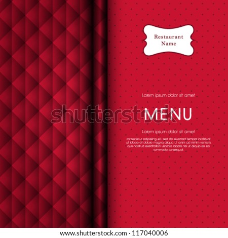 Vector restaurant menu cover design Vector restaurant menu cover design