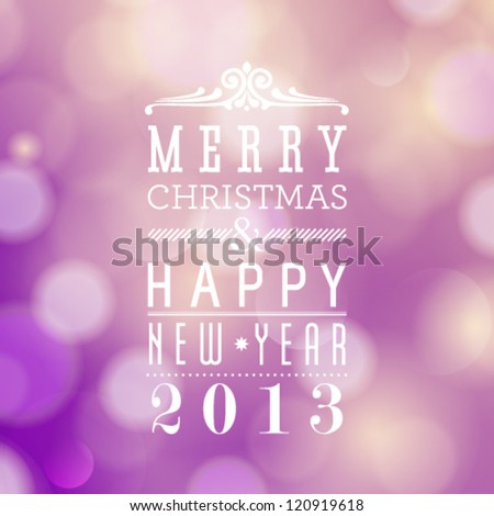 Vector Merry Christmas and Happy New Year card design Perfect as invitation or announcement Vector Merry Christmas and Happy New Year card design Perfect as invitation or announcement