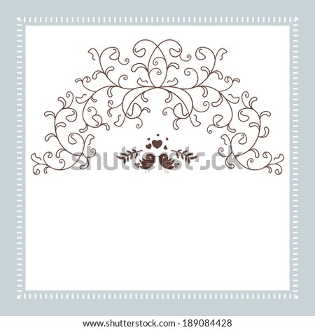 Wedding invitation card template. Perfect as invitation or announcement.