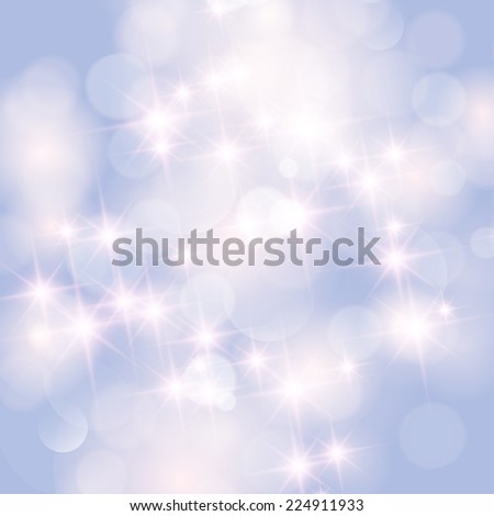Festive Christmas poster. Elegant abstract background with bokeh defocused lights and stars.