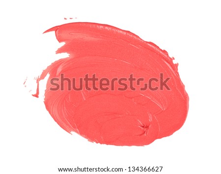 smear paint or cream isolated on white background