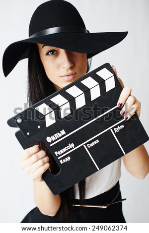 Woman director with a cracker