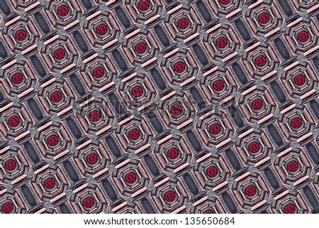 High tech background pattern in red and blue tones.