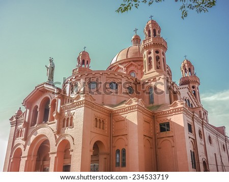The National Shrine of the Sacred Heart of Jesus is a Catholic church which stands on top of a rise in Montevideo, so it is known as the Church of the \