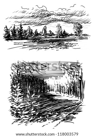 sketches of landscapes