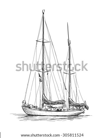 sailing boat sketch