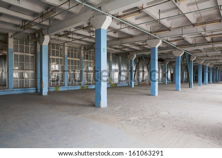 Industrial building empty shop