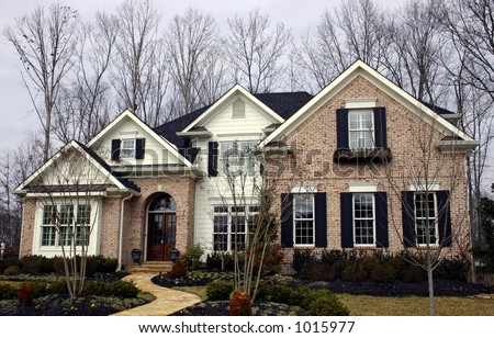 Logo Design Knoxville on Beautiful Tennessee Brick Home In The Knoxville Area  Stock Photo