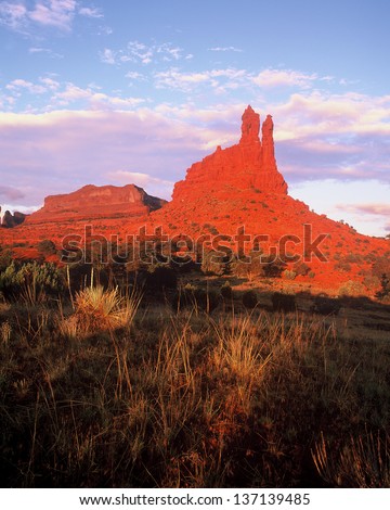 Praying Hands Rock Formation on the Navajo Nation, Arizona/Praying Hands/In the four corners area of the Navajo Nation, red sandstone rock formations dot the landscape for all to enjoy.