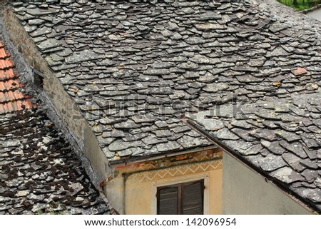 Old roof tiles background large