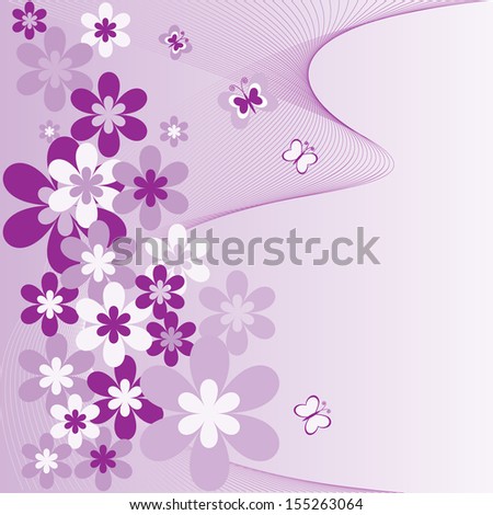 flowers on a purple background