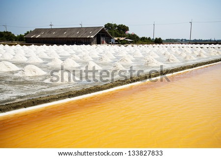 Salt farm and warehouse,