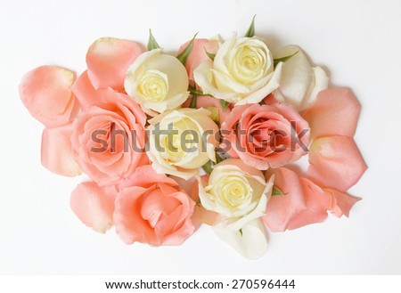 White and oranges Roses