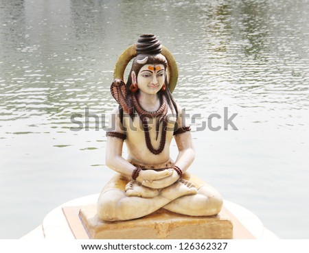AMRITSAR, INDIA - JUNE 17: Statue of India\'s God Shiva on June 17, 2011 in Durgiana Temple also called Silver Temple is a premier Hindu temple of Punjab Amritsar, India.