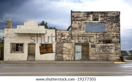 run down old dance hall and saloon