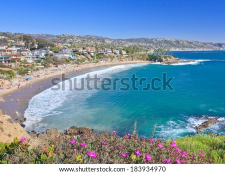 Crescent Bay of Laguna Beach, Orange County, California USA