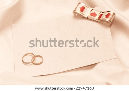 stock photo wedding invitation on the white background Retro wedding card 