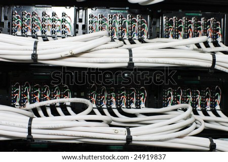Telephone wires panel, Switchboard Panel.