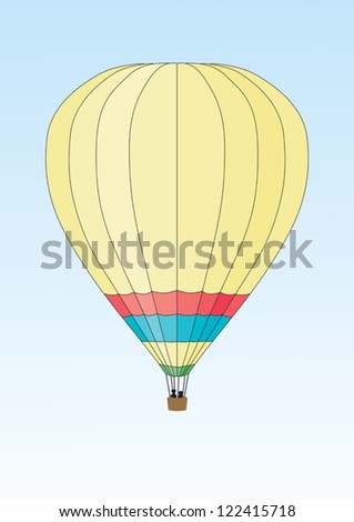 Hot air balloon, yellow