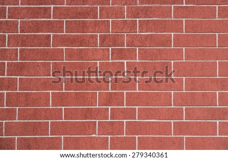 Restored old brick wall, good condition, exterior surface
