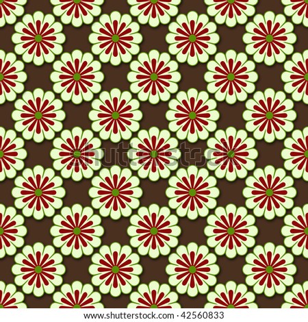 White and Red Floral Pattern