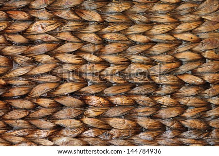 Close-up of a Brown Woven Basket