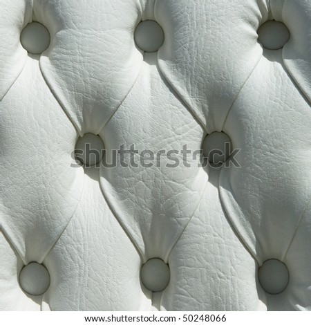 Pattern of white genuine leather furniture upholstery texture