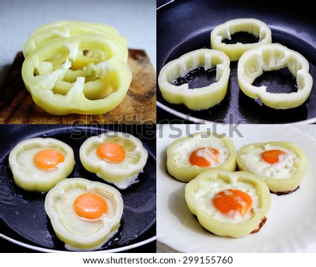 Bell pepper ring eggs