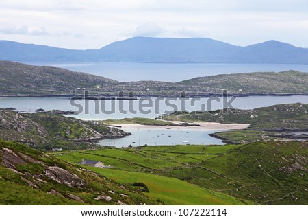 Landscape along the Ring of Kerry in Ireland