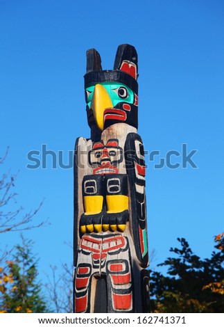 Native American totem pole