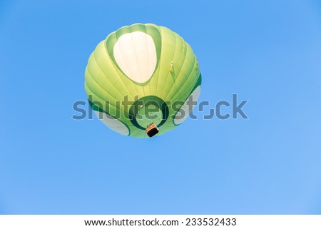 Hot air balloon on the sky