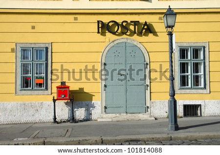 the old post office in the Buda Castle district of Budapest