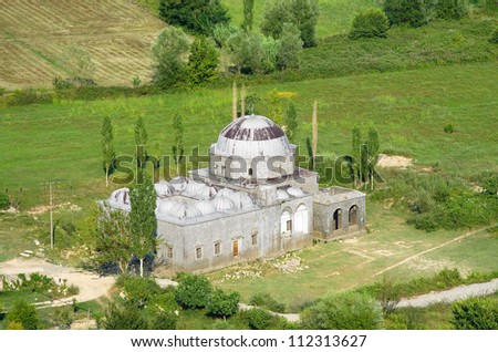 view of the Lead Mosque, an Ottoman architecture in Shkoder a city in northwestern Albania