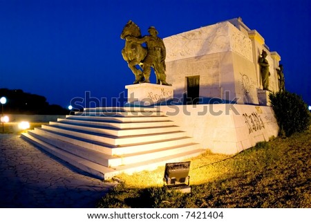 Grave of unknown soldier deceased in war of Africa a Siracusa