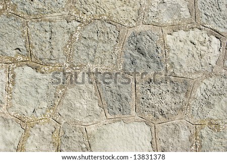 lava stone wall polygonal