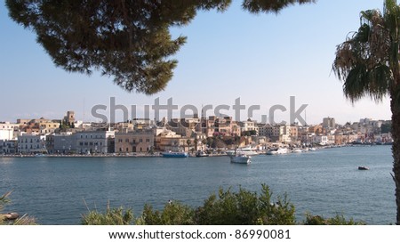 panoramic view of Brindisi waterfront, Italy