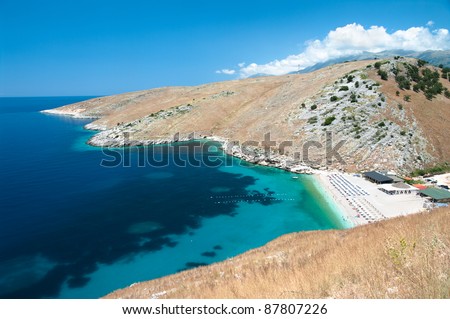 the beautiful coast of southern Albania near Himare