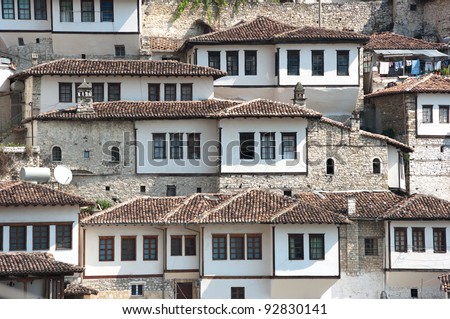 windows in Berat - Albania - also called city of a thousand windows