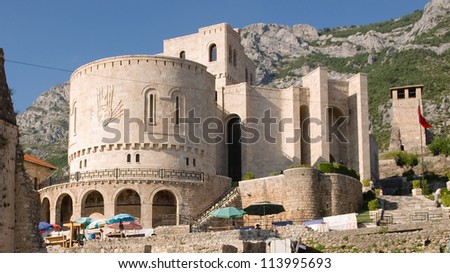 National Museum Skanderbeg and Clock Tower in the castle of Kruja, Albania