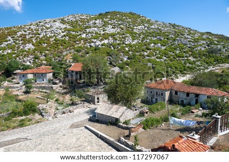 village and hill of the Drish Castle, Shkodra - Albania