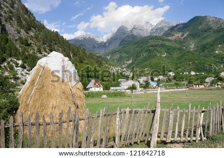 Theth village in the Shala Valley, Albania