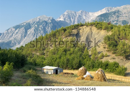 idyllic landscape in the southern Albania 