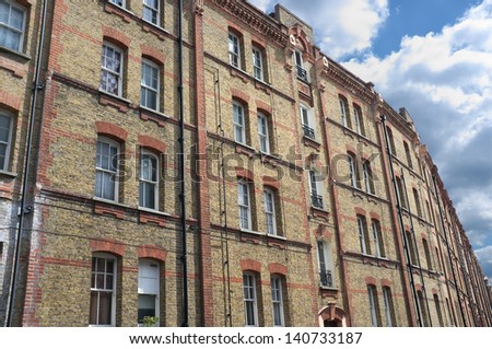 facade of a traditional red brick building in Elliott's Row in London
