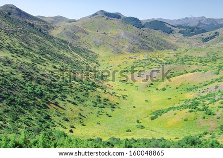 mountain landscape of Mavrovo National Park, Republic of Macedonia